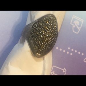 Sterling Silver Pear Shaped Statement Ring